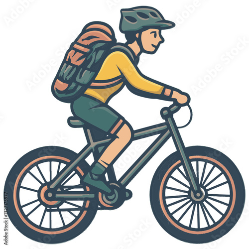 man riding a bike
