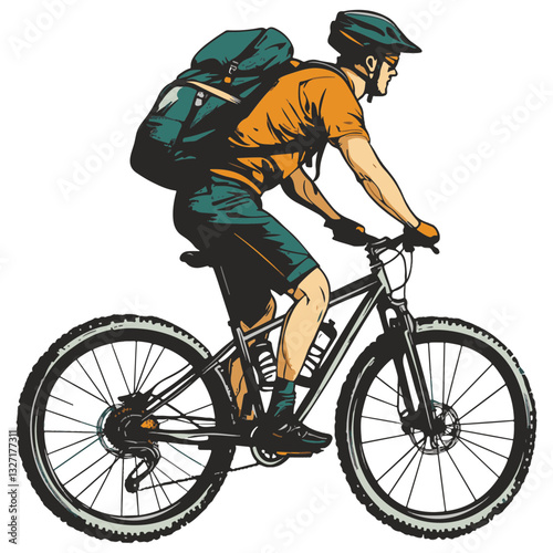 man riding a bike