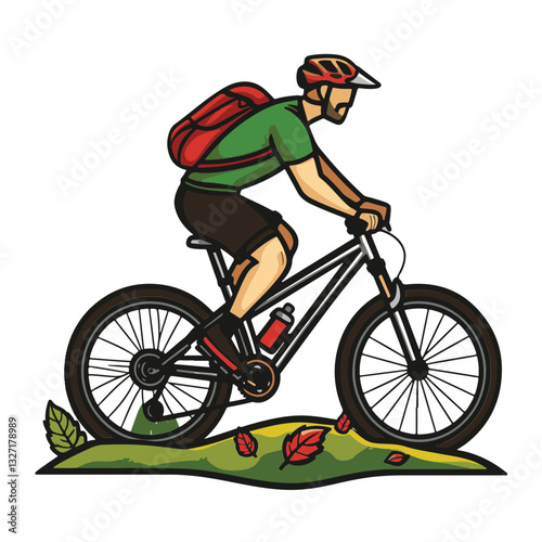 man riding a bike