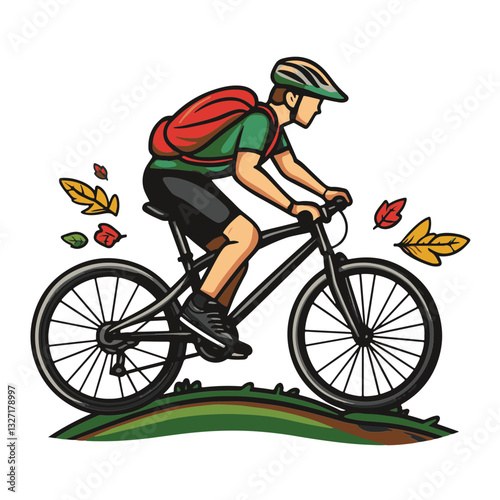 man riding a bike