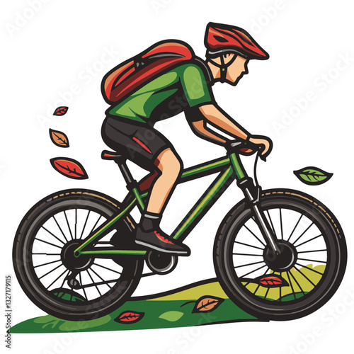 man riding a bike