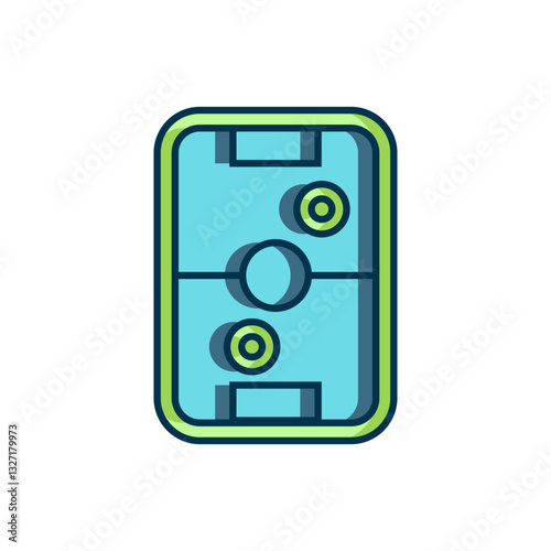 Filled outline Air hockey table icon isolated on white background. Flat filled outline style with shadow. Vector