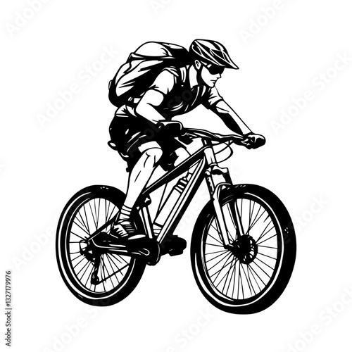 man riding a bike