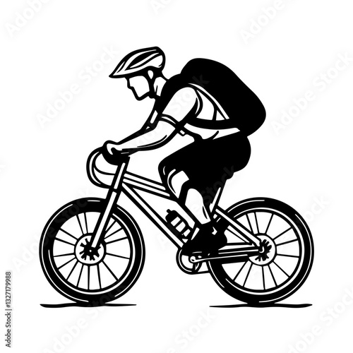 man riding a bike