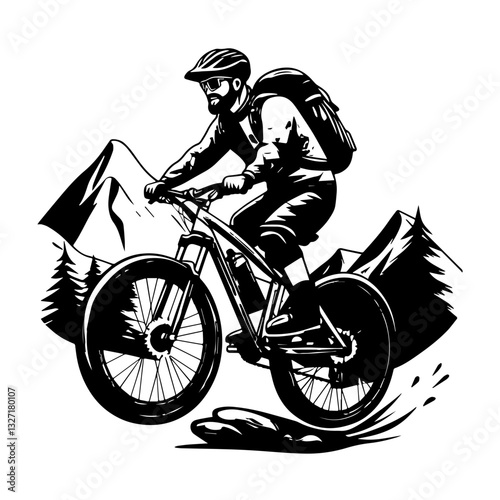 man riding a bike