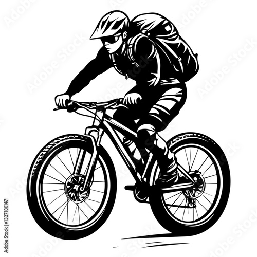 man riding a bike