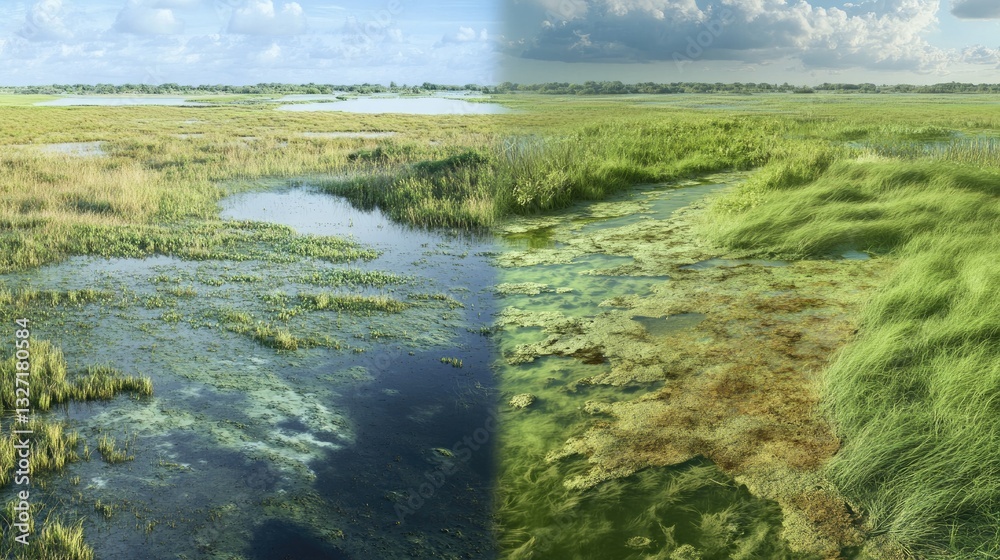 A comparison of a water-scarce region with a well-managed conservation area. A comparison of a water-scarce region with a well-managed conservation area.
