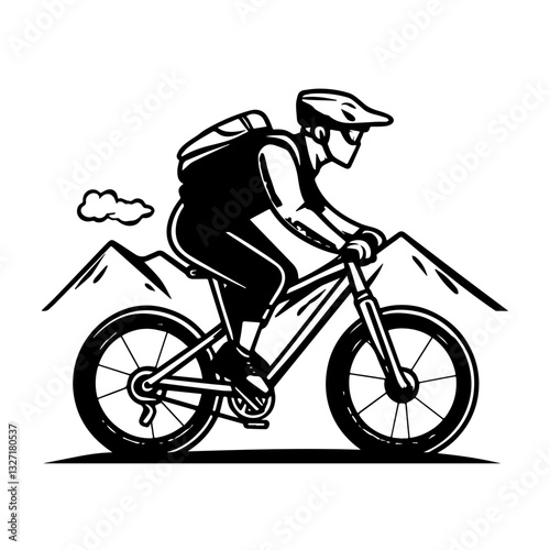 man riding a bike