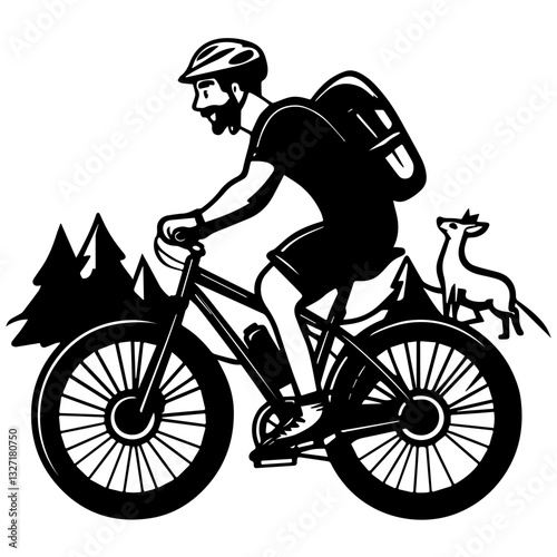 man riding a bike