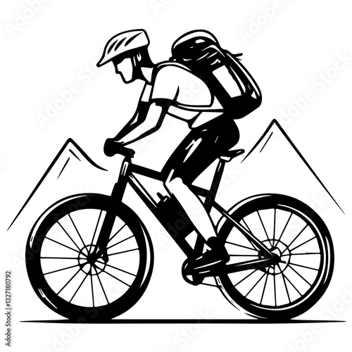 man riding a bike