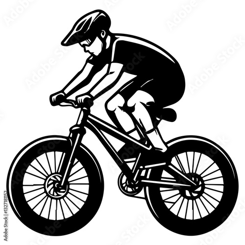 man riding a bike
