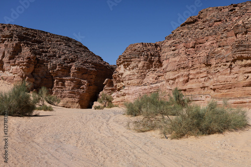 Desert landscape in African deserts.