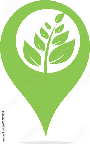 GPS garden vector logo design. GPS icon. Navigation vector logo. Navigation vector icon.