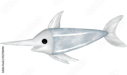 Bild auf Leinwand swordfish watercolor