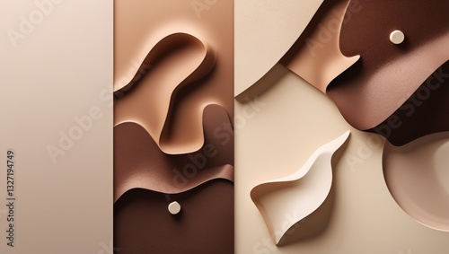 Abstract Earth Layers in Warm Tones