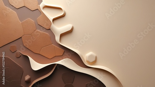 Abstract Earth Layers in Warm Tones