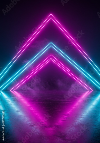 abstract purple background. 4K background of a room full of neon lasers