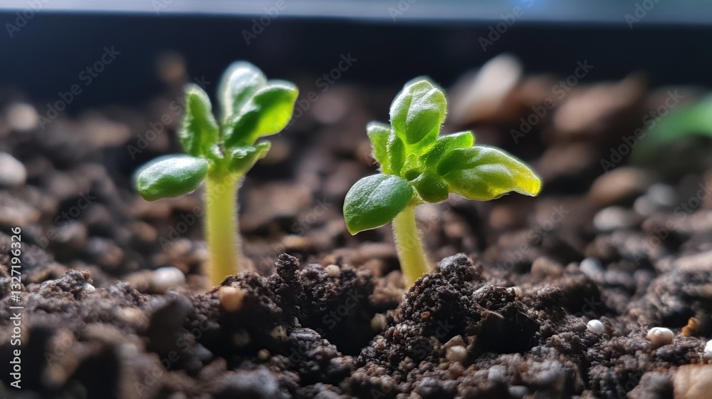 Naklejka premium new life in the garden