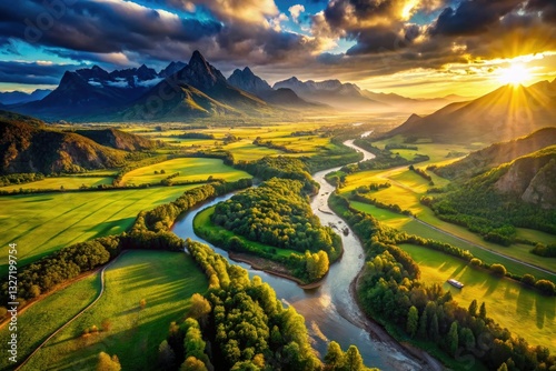 Epic drone views showcase stunning landscapes with high-resolution images of dramatic nature.