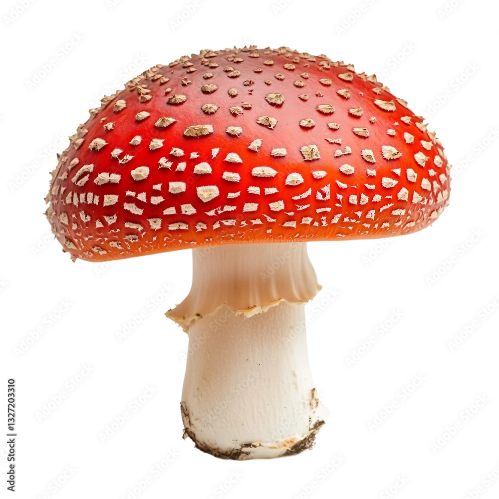 Obraz premium red mushroom isolated on white background