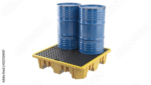 Canister on a spill pallet