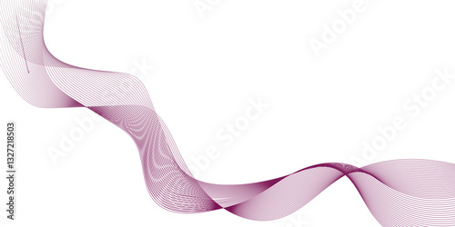 Futuristic technology and sound wave pattern of digital and communication technology, monochrome thin lines, abstract interlacing lines and points digital connection of digital and modern technology.