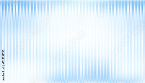 Vector ribbed glass texture background. Light Blue white ribbed glass. Natural color. Mesh gradient. acrylic ribbed bath surface. Reeded glass background semitransparent overlay. Bath wall window