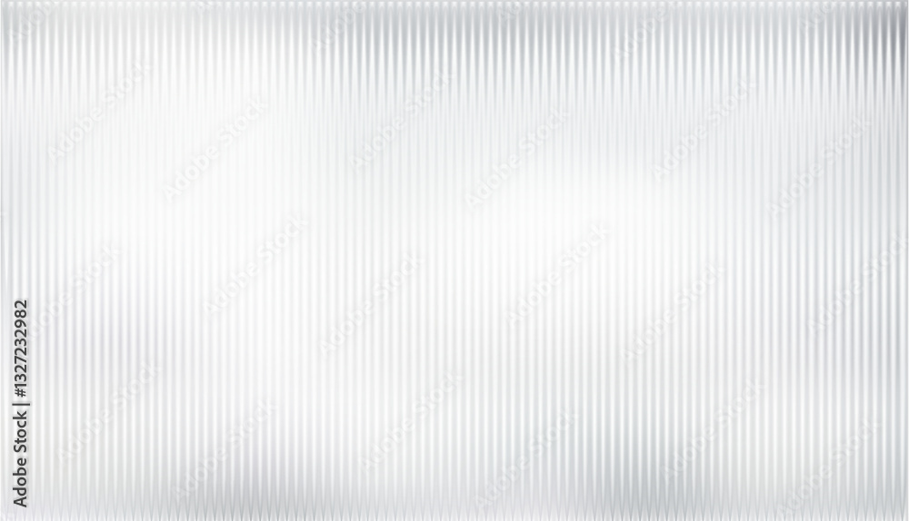 Vector ribbed glass texture background. Light grey ribbed glass. Mesh gradient. acrylic ribbed bath surface. Reeded glass background semitransparent overlay. Bath wall window