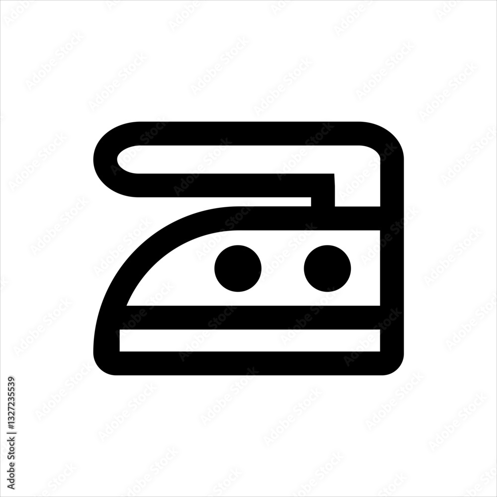 A simple illustration of a clothing iron, suitable for laundry, household, or cleaning related designs. A simple illustration of a clothing iron, suitable for laundry, household, or cleaning related designs.