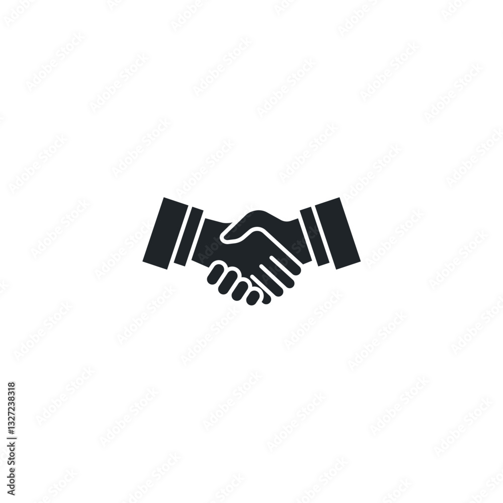 Handshake icon symbol vector illustration isolated on white background Handshake icon symbol vector illustration isolated on white background