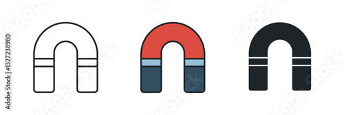 Magnet icon symbol vector illustration isolated on white background