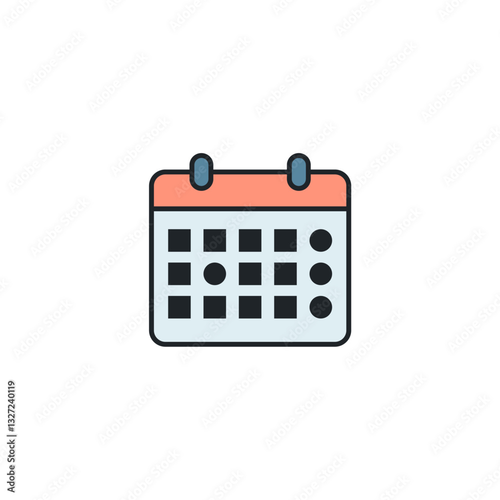 Calendar icon symbol vector illustration isolated on white background Calendar icon symbol vector illustration isolated on white background