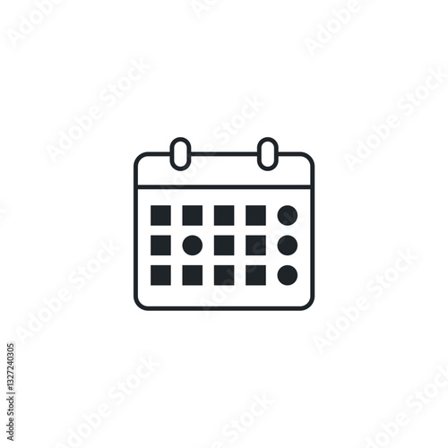 Calendar icon symbol vector illustration isolated on white background