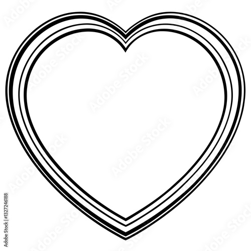 Stylish Heart Outline Frame Design