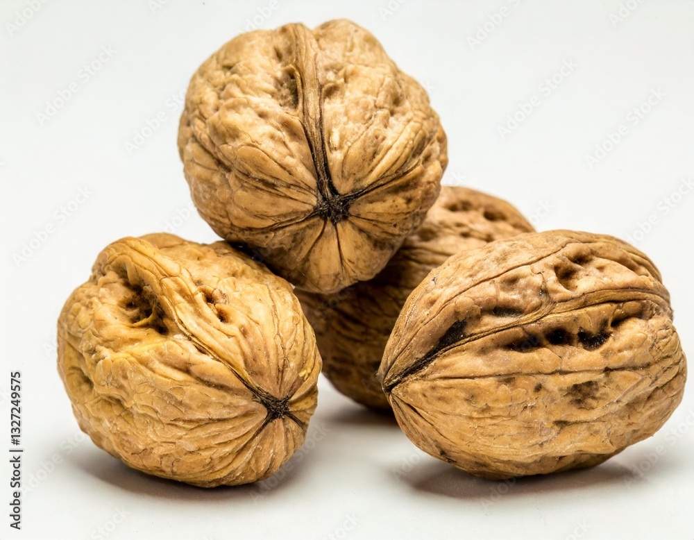Walnuts Isolated on White Background