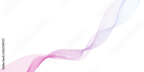 Futuristic technology and sound wave pattern of digital and communication technology, monochrome thin lines, abstract interlacing lines and points digital connection of digital and modern technology.