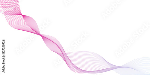 Futuristic technology and sound wave pattern of digital and communication technology, monochrome thin lines, abstract interlacing lines and points digital connection of digital and modern technology.
