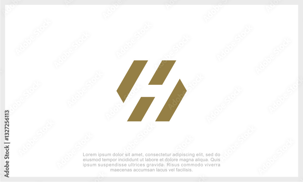 Fototapeta premium Letter H Logo Template Design Vector Illustration. Initial H Logo.