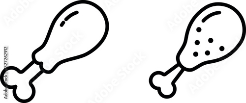 "Fried Chicken Icon – Crispy and Golden Delicious Fried Poultry Symbol in Vector Style"