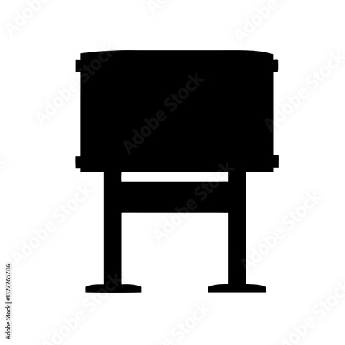 signboard silhouette icon on transparent background 
