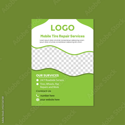 flyer design template for print Set of Nature eco flyer