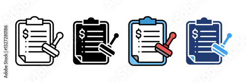 Regulatory Reporting  Icon Set Multiple Style Collection