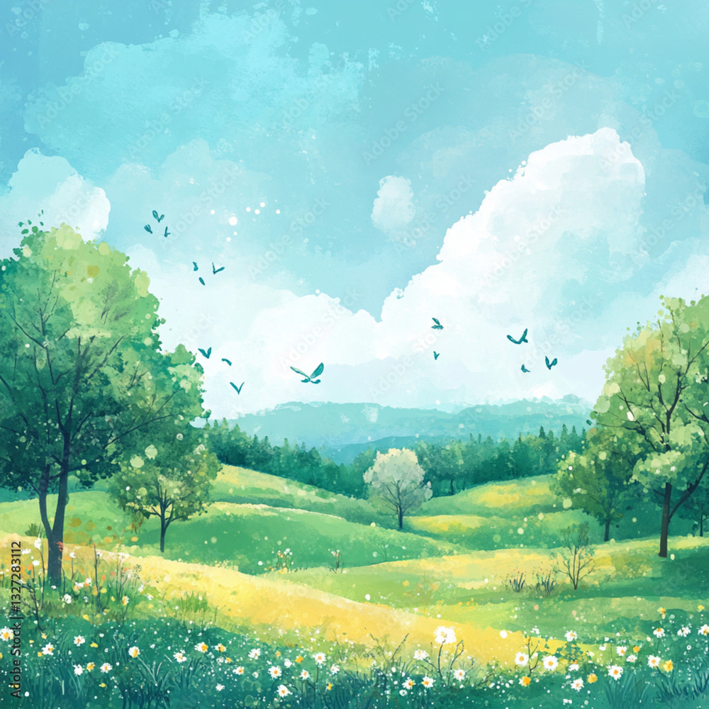 Obraz premium Spring digital paper