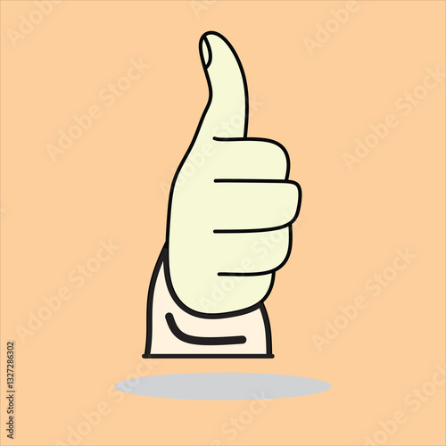 Thumbs Up Symbol. An illustrated thumb up, expressing affirmation and agreement.