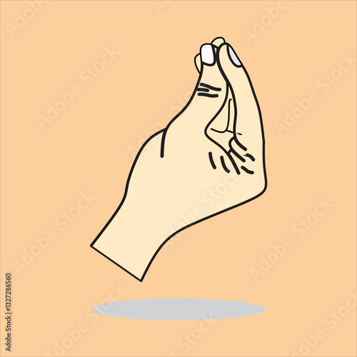 Expressive Italian Hand Gesture. A vibrant illustration of a human hand performing the iconic Italian hand gesture, conveying a sense of emphasis and communication against a warm, inviting backdrop.