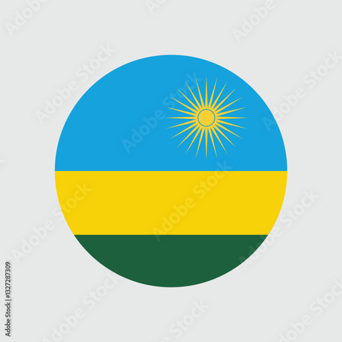 Rwanda Flag Sphere Vector