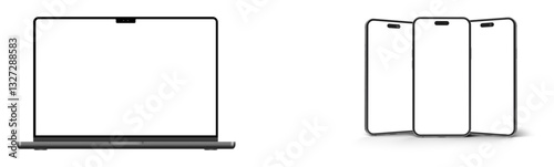 laptop and mobile mockup Set