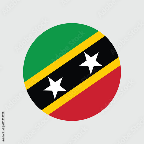 Free Download Saint Kitts and Nevis as round glossy icon - GFXLoad