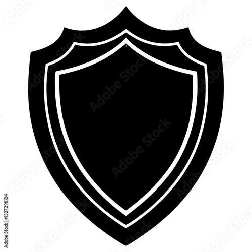 Vector Shield Base Silhouette for Graphic Design