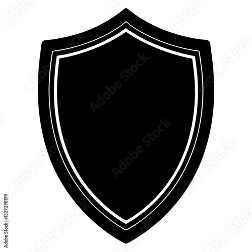 Vector Shield Base Silhouette for Graphic Design